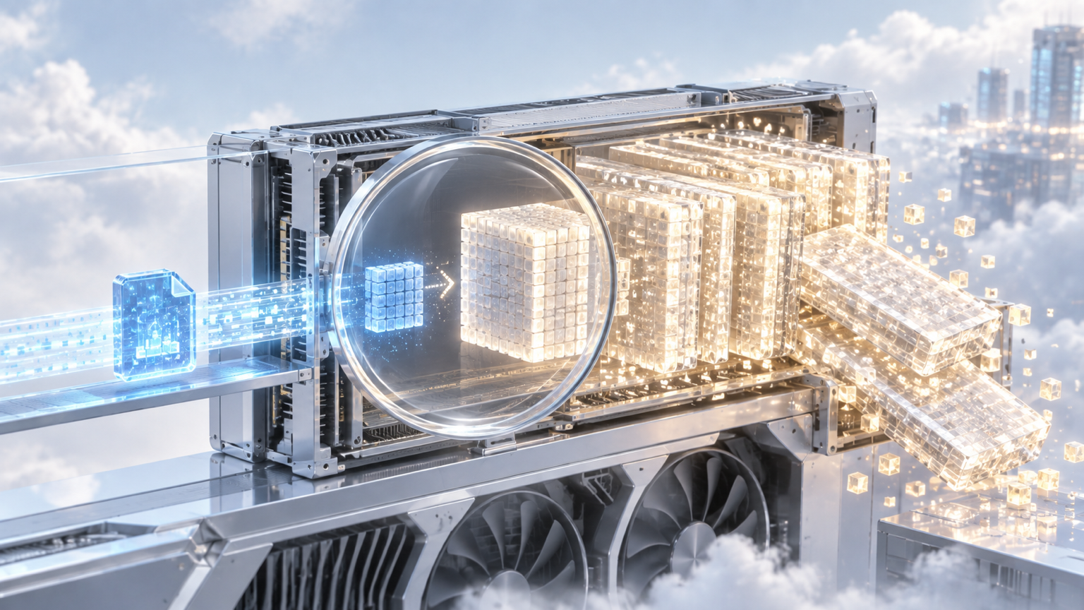 A small low-precision file capsule silently expands into large memory slabs that overflow its GPU chamber.