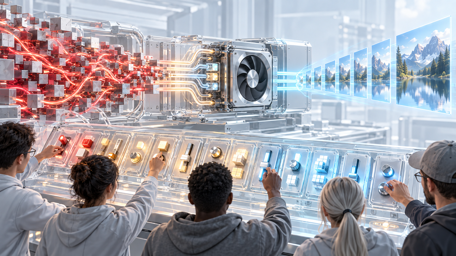 Community operators tune abstract launch controls until an overloaded memory path becomes a stable low-VRAM render stream.